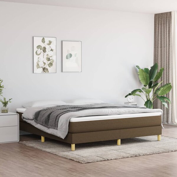 VidaXL Πλαίσιο Κρεβατιού Boxspring Σκούρο Καφέ 180x200 εκ. Υφασμάτινο