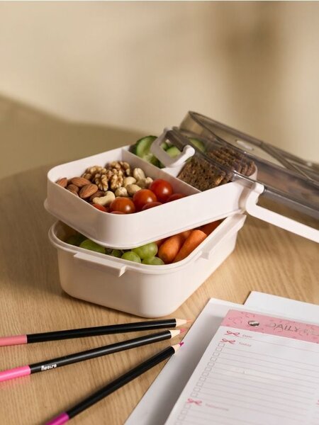 Sinsay - Lunch box με θήκες - κρεμ