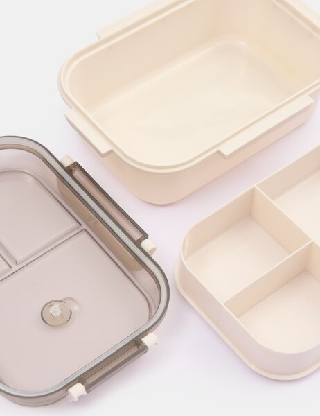 Sinsay - Lunch box με θήκες - κρεμ