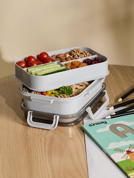 Sinsay - Lunch box με θήκες - ανοιχτό γκρι