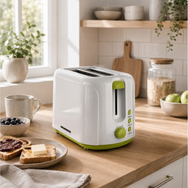 Φρυγανιέρα Heinner TP-750GR με ισχύ 750W και χωρητικότητα 2 φέτες ψωμιού