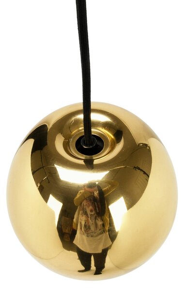 Tom Dixon LED κρεμαστό φωτιστικό Void mini, Ø 15 cm, ορείχαλκος, ρυθμιζόμενος, Χρυσό / Ορείχαλκου, Σαλόνι / τραπεζαρία, Ορείχαλκος, σχεδιασμός