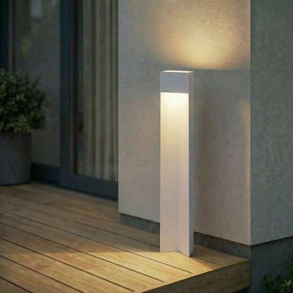 Lucande Φωτιστικό διαδρόμου LED Kaholo, ανοιχτό γκρι, 90 cm, IP44, Γκρι, Αλουμίνιο, σύγχρονο
