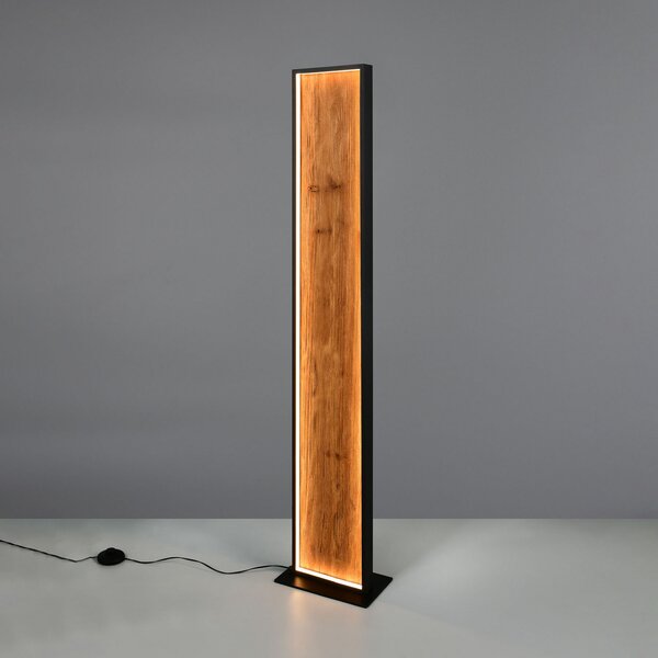 Trio Lighting Λάμπα LED Kalea, ύψος 120 cm, χρώμα ξύλου, ξύλο, ρυθμιζόμενος, Ξύλου, Σαλόνι / τραπεζαρία, Ξύλο