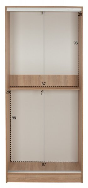 ΝΤΟΥΛΑΠΑ ΣΥΡΟΜΕΝΗ ADLER ΜΕΛΑΜΙΝΗΣ 90x45x210Yεκ. SONAMA OAK 2ΦΥΛΛΗ HM2436.01