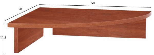 ΒΑΣΗ ΟΘΟΝΗΣ DEVON ΓΡΑΦΕΙΟΥ ΤΡΙΓΩΝΗ APPLE WOOD HM2451.04 50x50x11.6Υεκ