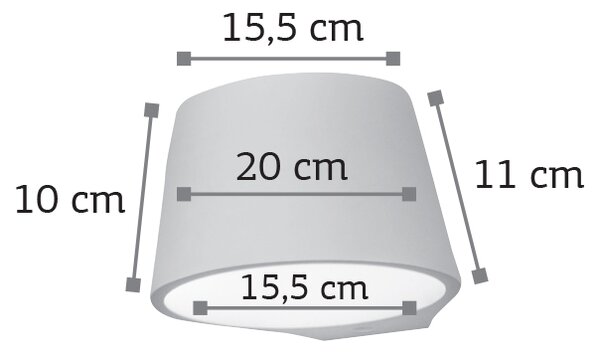 InLight Επιτοίχιο φωτιστικό λευκό από γύψο 1XE14 D:15,5cm (43375)