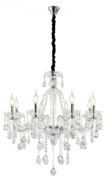 Artekko Artekko Chandelier Zara Πολυέλαιος 8φωτος Διάφανο Κρύσταλλο (70x70x70)cm 023-3022