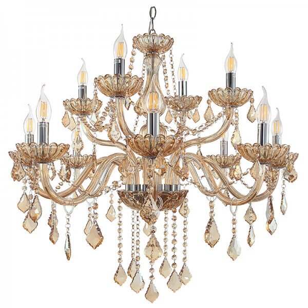 Artekko Artekko Chandelier Tara Πολυέλαιος 12φωτος Μελί Κρύσταλλο (80x80x80)cm 023-3027