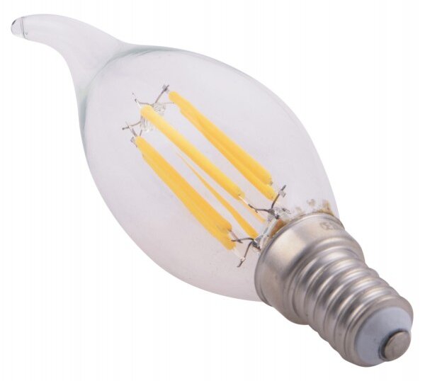 Λαμπτηρασ hm4047.01 στυλ φλογα led filament 6w e14 3000k διαφανο dimmable