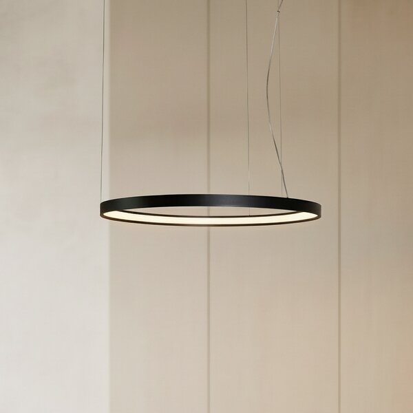SOLLUX LIGHTING Κρεμαστό φωτιστικό LED Rio 78, οριζόντιο, 3.000K, μαύρο, Μαύρο, Κουζίνα, Αλουμίνιο, σύγχρονο