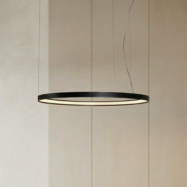 SOLLUX LIGHTING Κρεμαστό φωτιστικό LED Rio 110 οριζόντιο 3.000K μαύρο, Μαύρο, Κουζίνα, Αλουμίνιο, σύγχρονο
