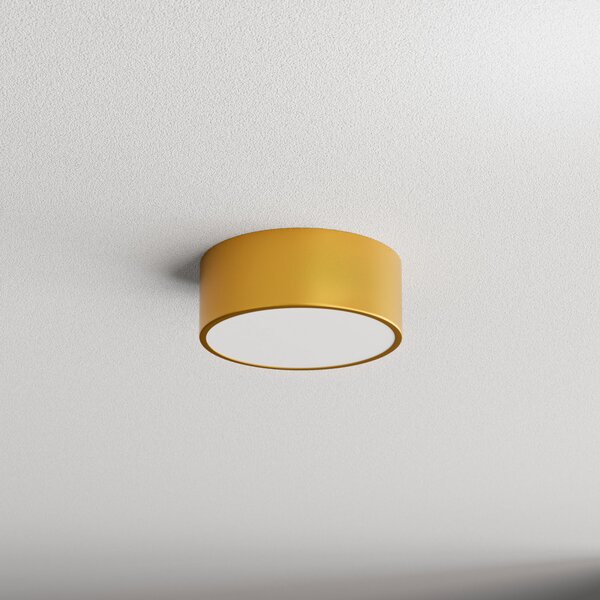TEMAR LIGHTING Φωτιστικό οροφής Cleo 200, χρυσό, αισθητήρας, IP20, Ø 20 cm, E27, ρυθμιζόμενος, Χρυσό / Ορείχαλκου, Σαλόνι / τραπεζαρία, Μέταλλο, σύγχρονο