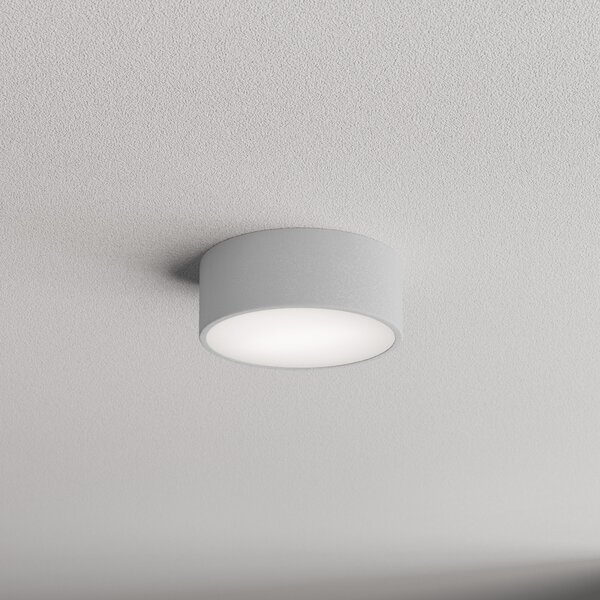 TEMAR LIGHTING Φωτιστικό οροφής Cleo 200, γκρι, αισθητήρας, IP54, Ø 20 cm, μέταλλο, Γκρι, Διάδρομος, Μέταλλο, σύγχρονο