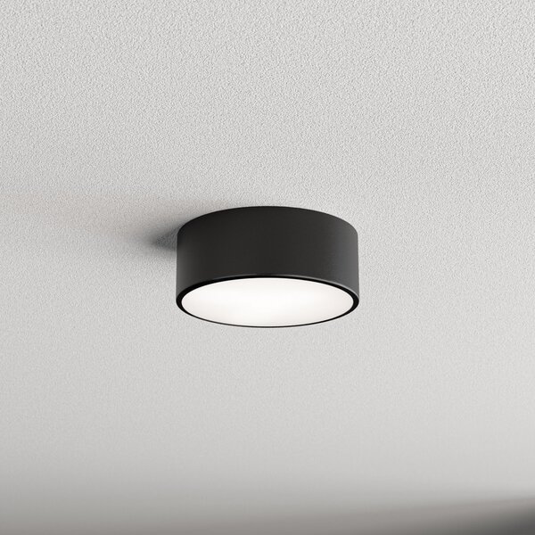 TEMAR LIGHTING Φωτιστικό οροφής Cleo 200, λευκό, αισθητήρας, IP20, Ø 20 cm, E27, ρυθμιζόμενος, Μαύρο, Σαλόνι / τραπεζαρία, Μέταλλο, σύγχρονο
