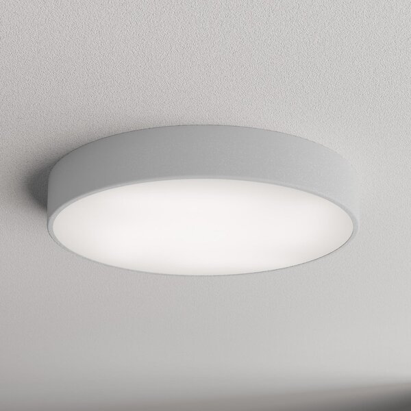 TEMAR LIGHTING Φωτιστικό οροφής Cleo 500, γκρι, αισθητήρας, IP54, Ø 50 cm, μέταλλο, Γκρι, Διάδρομος, Μέταλλο, σύγχρονο
