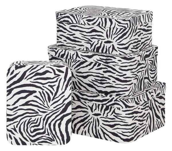 Κουτιά Αποθήκευσης (Σετ 4τμχ) F-V Polybox Zebra 209366