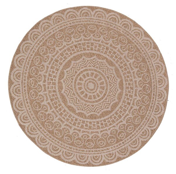 Στρογγυλό Χαλί Καλοκαιρινό (Φ240) Royal Carpet Avanos 8893 White