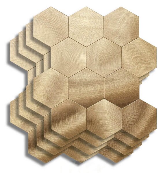 Αυτοκόλλητα Πλακάκια Hexa Douceur d'intérieur με διαστάσεις 25x23.2cm - Orange - 4 τεμάχια
