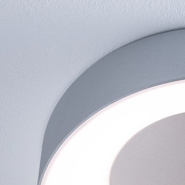 Paulmann HomeSpa Casca LED φωτιστικό οροφής Ø40cm, λευκό/αλουμίνιο, IP44, ρυθμιζόμενος, Μεταλλικό, Μπάνιο, Μέταλλο, σύγχρονο