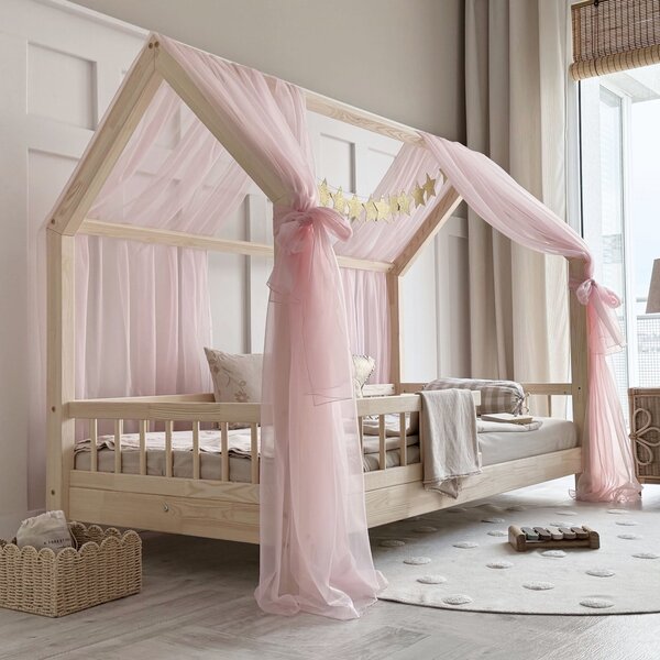 Κουρτίνα Οροφής Bianco Bed Pink Voile Luletto