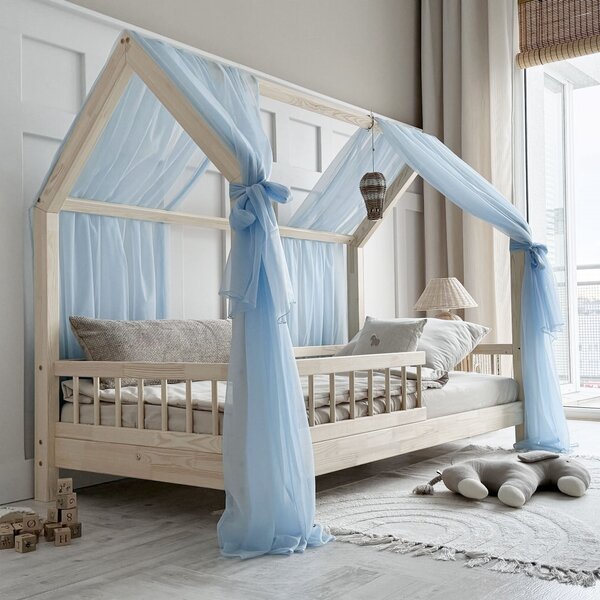 Κουρτίνα Οροφής Bianco Bed Blue Voile Luletto