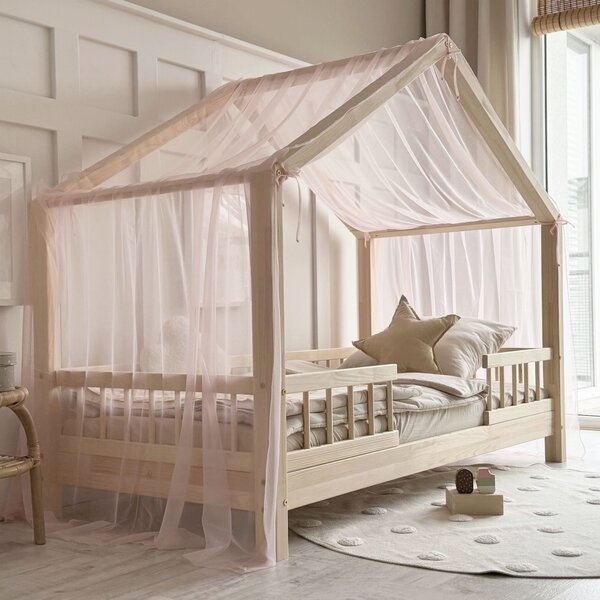 Κουρτίνα Οροφής House Bed Pink Voile Luletto