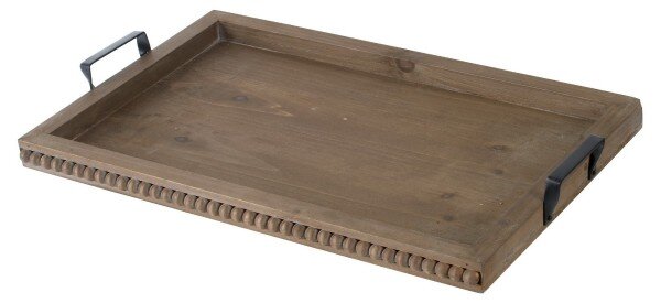 Artekko Artekko Tray Διακοσμητικός Δίσκος Ξύλο Ελάτης Μέταλλο Καφέ (60x38x7)cm 45222