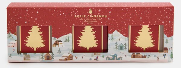 Sinsay - Σετ με 3 κεριά Apple Cinammon - κοκκινο
