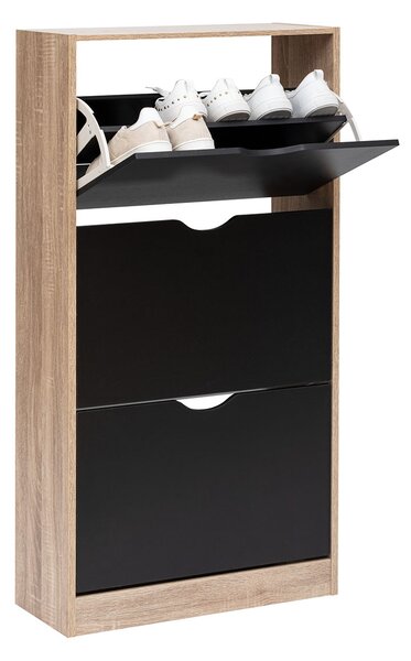 Παπουτσοθήκη Με 3 Ράφια/18 Θέσεων (60x23x119) F-V Black/Nat 160392I
