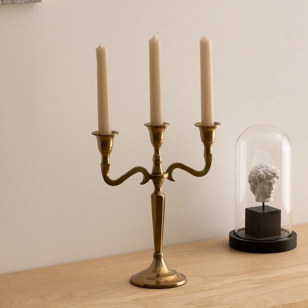 Κηροπήγιο 3 Θέσεων (22.5x9.1x26.5) A-S Candle Holder Gold 123154A
