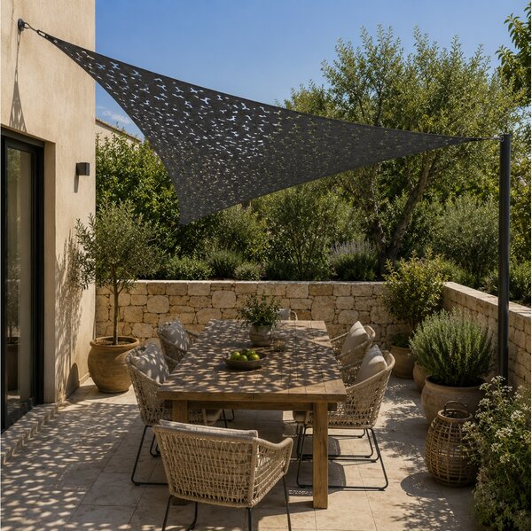 Πανί σκίασης τριγωνικό Camouflage X61500240 - 3.6x3.6x3.6m - Grey