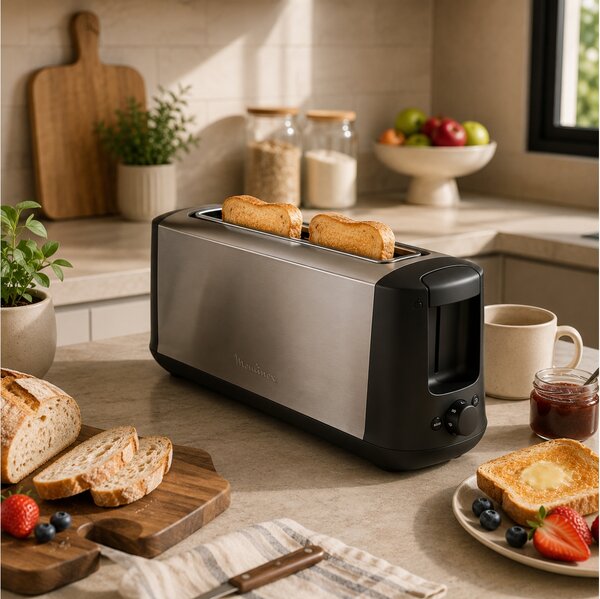 Φρυγανιέρα Moulinex Subito LS340800 με ισχύ 1000W και χωρητικότητα 2 φέτες ψωμιού - Μαύρο