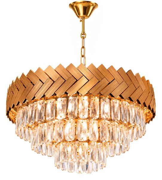 Κρυστάλλινο Κρεμαστό Φωτιστικό APP1942-3CP 50cm Gold