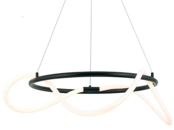 Φωτιστικό Οροφής Kyma ZM36LEDP60BK 36W Led Φ60cm 230cm Black Aca