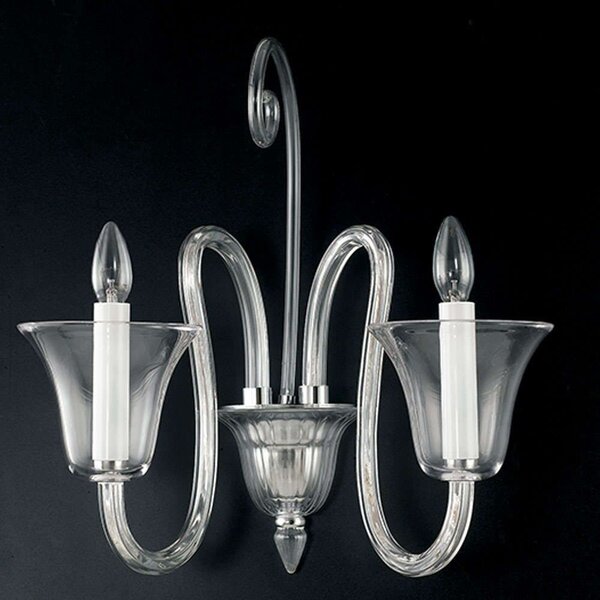 Φωτιστικό Τοίχου - Απλίκα Palace I-PALACE/AP2 2xE14 60x52cm Chrome Luce Ambiente Design