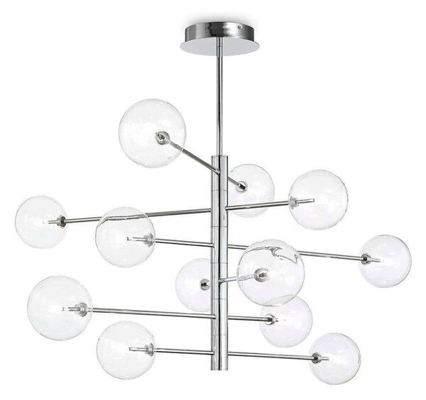 Φωτιστικό Οροφής Equinoxe 200118 124x90,5cm 2W Chrome Ideal Lux