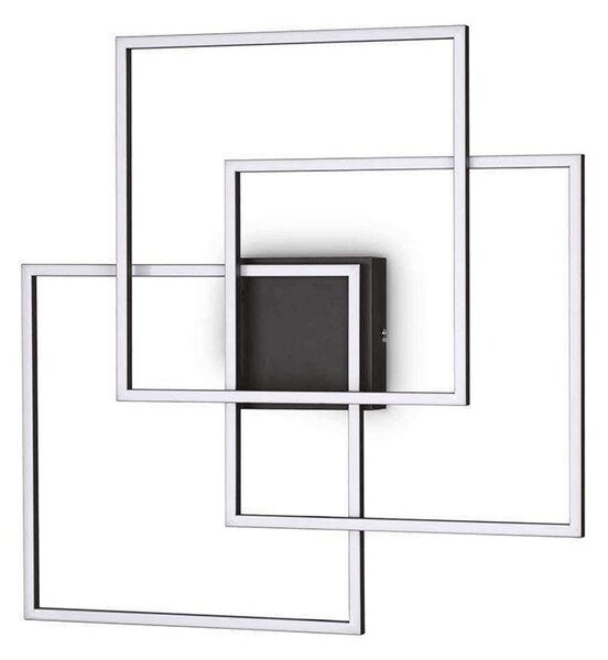 Πλαφονιέρα Frame Quadrato 270678 59x9x59,5cm LED 35W 3000K Black Ideal Lux