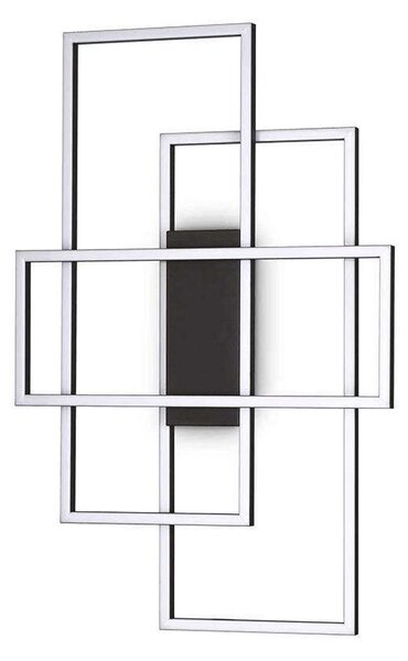 Πλαφονιέρα Frame Rettangolo 270661 62,5x6x41cm LED 31W 3000K Black Ideal Lux