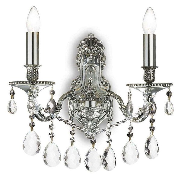 Φωτιστικό Τοίχου-Απλίκα Gioconda 044910 31x42,5x21,5cm 2xE14 40W Silver Ideal Lux