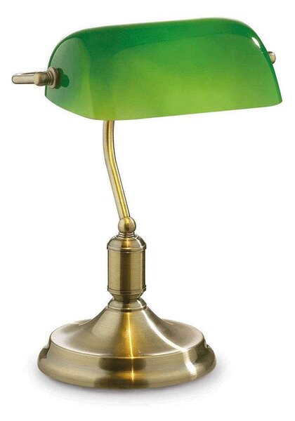 Φωτιστικό Επιτραπέζιο Lawyer 045030 26x38cm 1xE27 60W Antique Gold-Green Ideal Lux