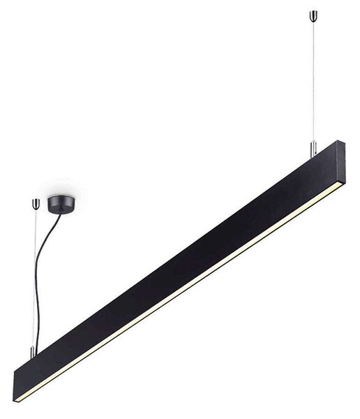 Φωτιστικό Οροφής-Ράγα Linus 241975 120x13/159,5x2cm LED 34W 3000K Black Ideal Lux