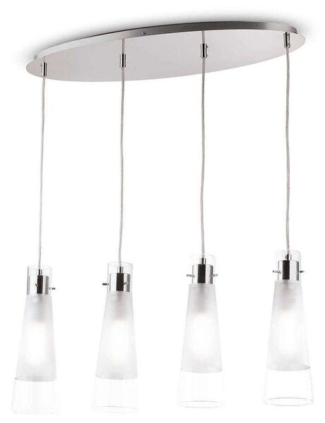 Φωτιστικό Οροφής-Ράγα Kuky 023038 73x46/135x33cm 4xE27 60W Clear Ideal Lux