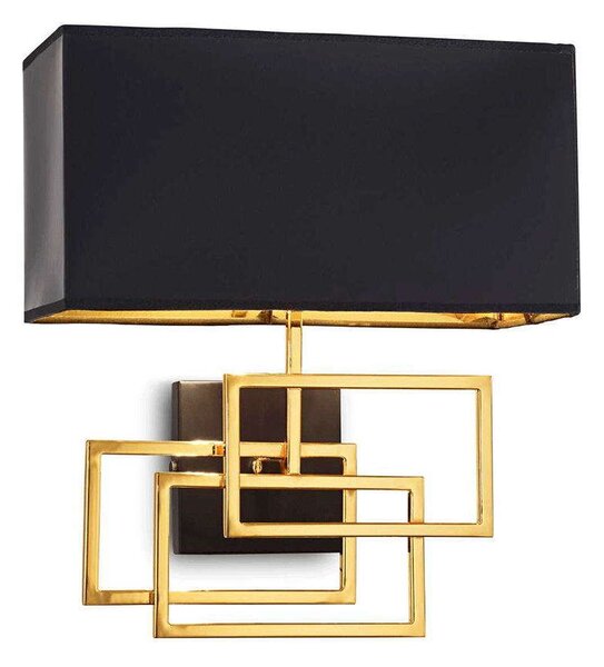 Φωτιστικό Τοίχου-Απλίκα Luxury 201092 35x39x20cm 1xE27 60W Gold-Black Ideal Lux