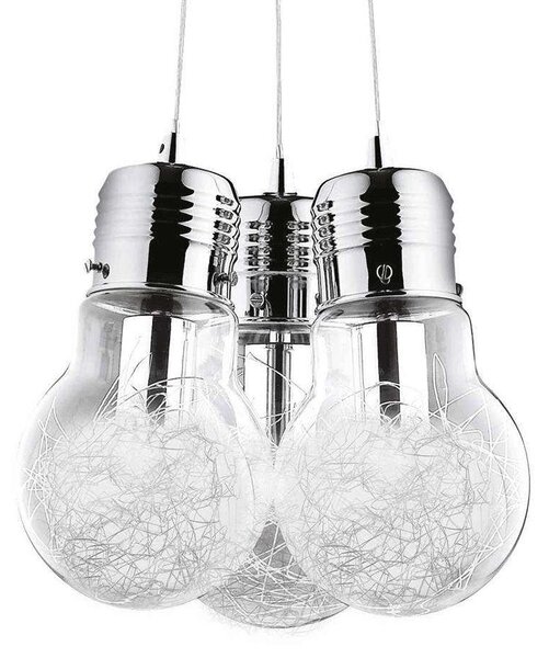 Φωτιστικό Οροφής Luce 081762 32x30/120cm 3xE27 60W Clear Ideal Lux