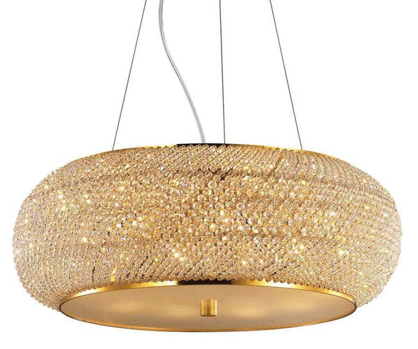 Φωτιστικό Οροφής Pasha' 164984 65x41/120cm 14xE14 40W Gold Ideal Lux