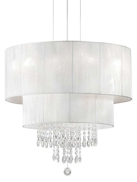 Φωτιστικό Οροφής Opera 182179 50x63/235cm 4xE27 60W White Ideal Lux