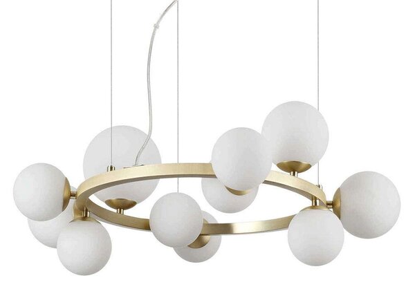 Φωτιστικό Οροφής Perlage 271392 Φ73x230cm 11xG9 15W 3000K Gold Ideal Lux