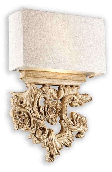 Φωτιστικό Τοίχου-Απλίκα Peter 075211 30,5x45,5x10cm 2xE14 40W Beige-Gold Ideal Lux