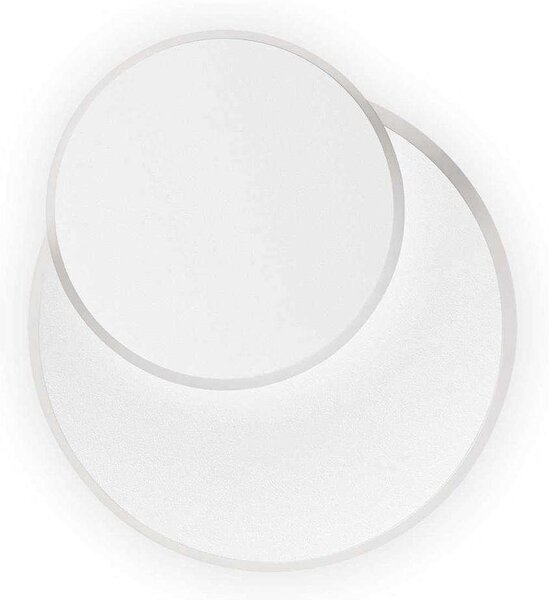 Φωτιστικό Τοίχου-Απλίκα Pouche Round 259345 25x25x5cm LED 14W 3000K White Ideal Lux